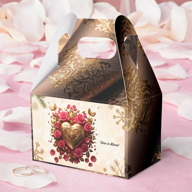 "Romantic Rose Bloom" Favour Box (Wedding)