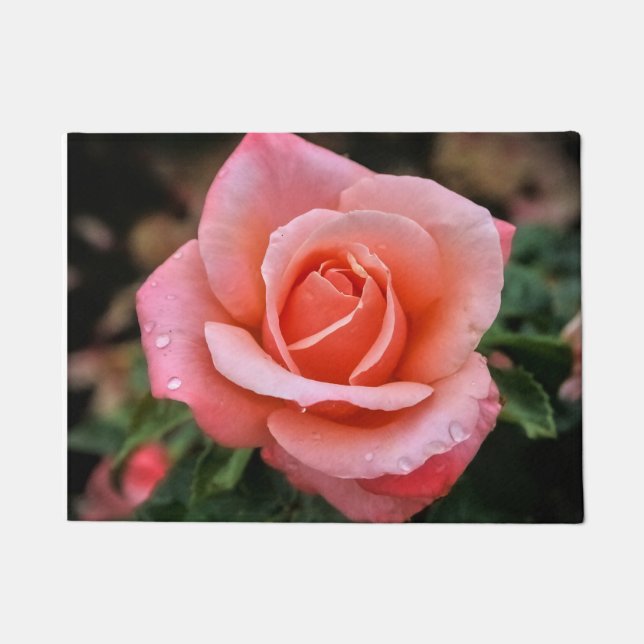 Romantic Rose Botanical Art Print Doormat (Front)