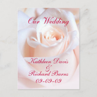 Romantic Rose Engagement Announcement Postcard