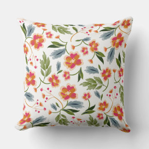 Romantic Rose Floral Seamless Pattern Cushion
