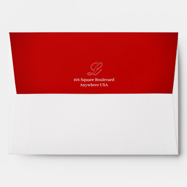 Romantic Rose Formal Envelope (Back (Top Flap))