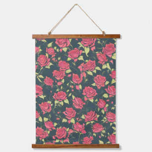Romantic Rose Garden Hanging Tapestry