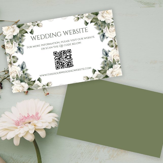 Romantic Rose Garden Wedding Website  Enclosure Card (Creator Uploaded)