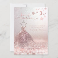 Romantic Rose gold glittery dress celestial Invita