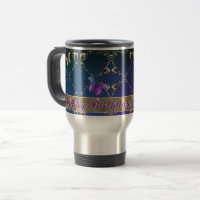 Romantic Rose Hearts and Butterfly Text Mug