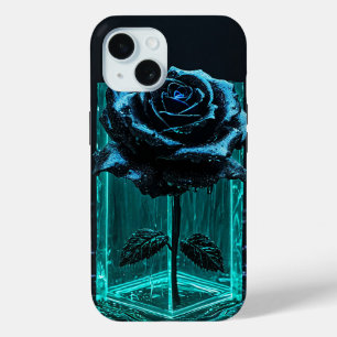 Romantic Rose in Black Vase Luxury Aesthetic Desig iPhone 15 Case