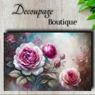 Romantic Rose Mist Decoupage Tissue Paper