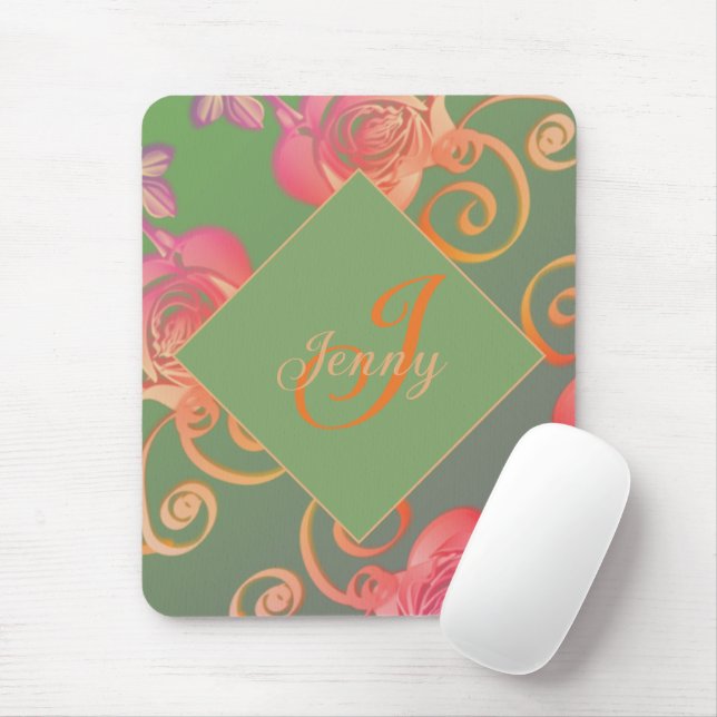 Romantic Rose Mouse Pad (With Mouse)