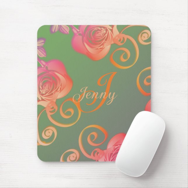 Romantic Rose Mouse Pad (With Mouse)