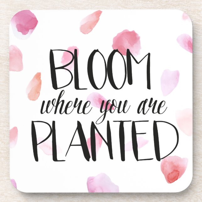 Romantic Rose Petals Bloom Coaster (Front)