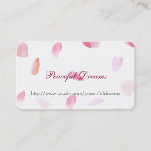 Romantic Rose Petals Business Card