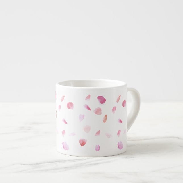 Romantic Rose Petals Espresso Cup (Front Right)
