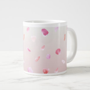 Romantic Rose Petals Large Coffee Mug