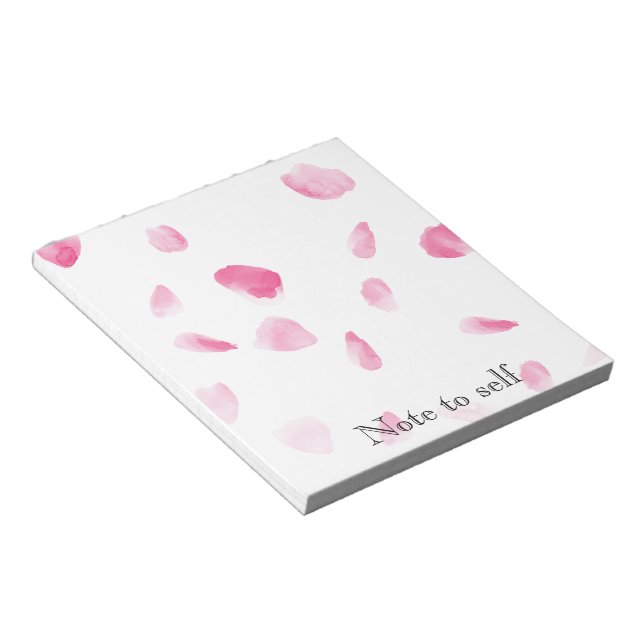 Romantic Rose Petals Notepad (Angled)