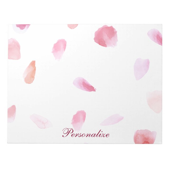 Romantic Rose Petals Notepad (Front)