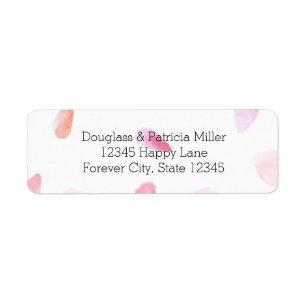 Romantic Rose Petals Return Address Label
