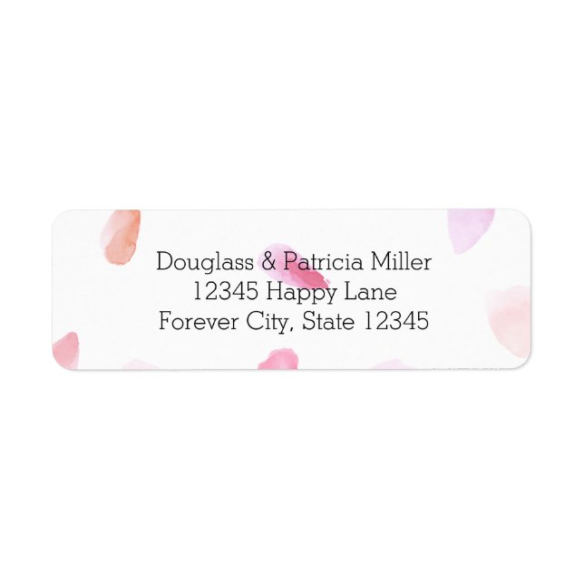 Romantic Rose Petals Return Address Label (Front)