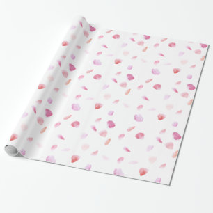 Romantic Rose Petals Wrapping Paper