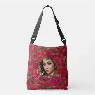 Romantic Rose Photo Frame For Lover Crossbody Bag