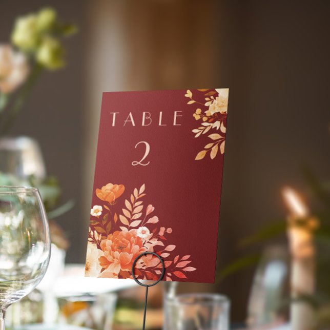 Romantic Rose Reception Table Number (Creator Uploaded)