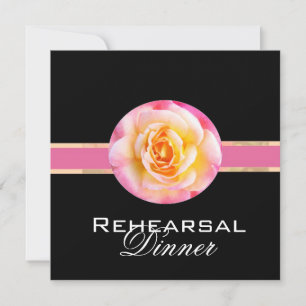 Romantic Rose Rehearsl Dinner Invitation