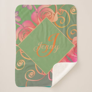 Romantic Rose  Sherpa Blanket