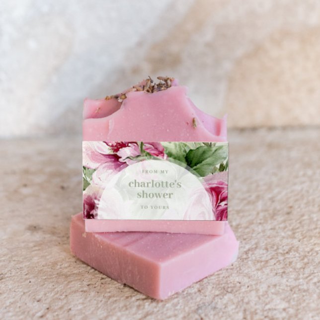 Romantic Rose Soap Belly Band Label Wrap Invitation Belly Band (Creator Uploaded)