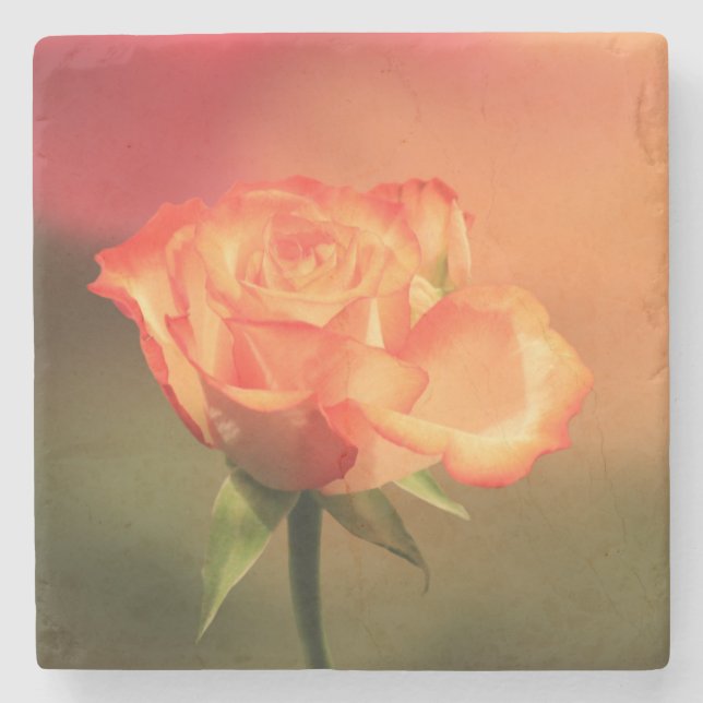 Romantic Rose Stone Coaster (Front)
