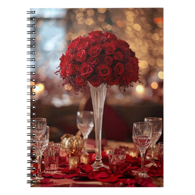 Romantic Rose Valentine Love Story Writing Journal (Front)