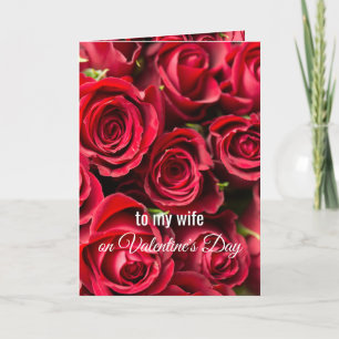 Romantic Rose Valentine's Day card for wife