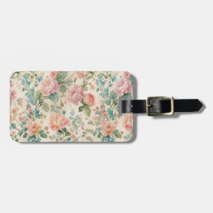Romantic Rose Vintage Inspired Luggage Tag