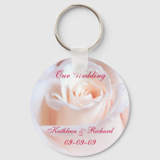 Romantic Rose Wedding Key Ring