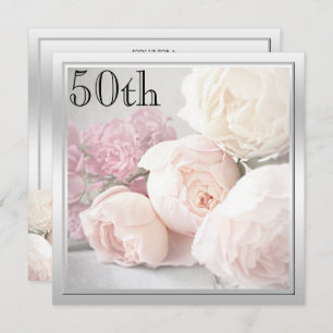 Romantic Roses 50th Birthday Party Invitation