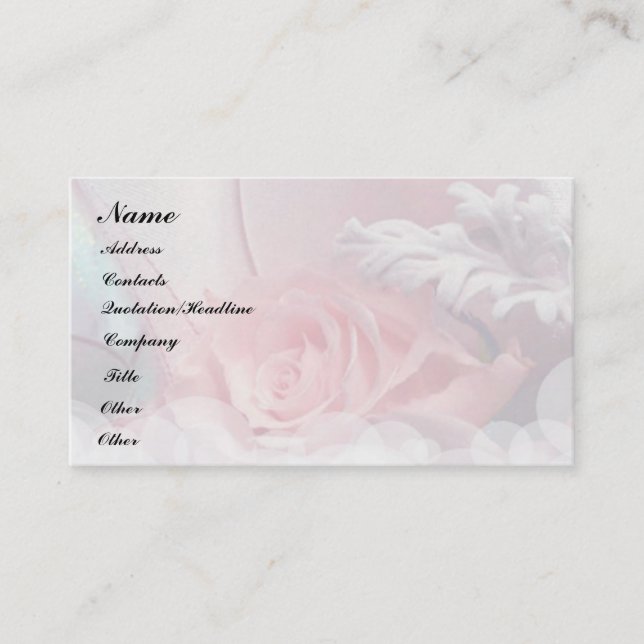 Romantic Roses Business Card (Front)