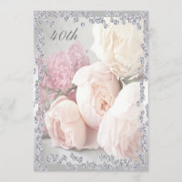 Romantic Roses & Diamonds 40th Birthday Party