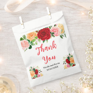 Romantic Roses Floral Wedding Favour Bag