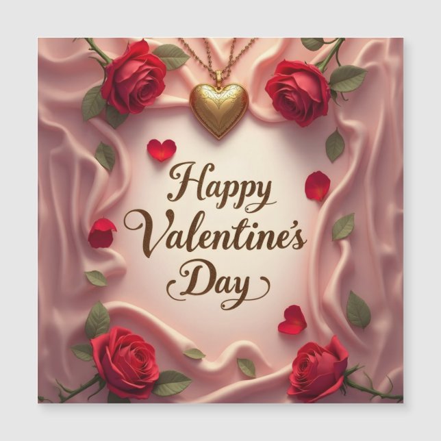 Romantic Roses & Heart Valentine Design (Front)