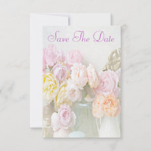 Romantic Roses in Jars Save The Date Invitation