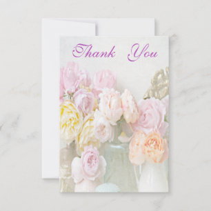 Romantic Roses in Jars Thank You Card