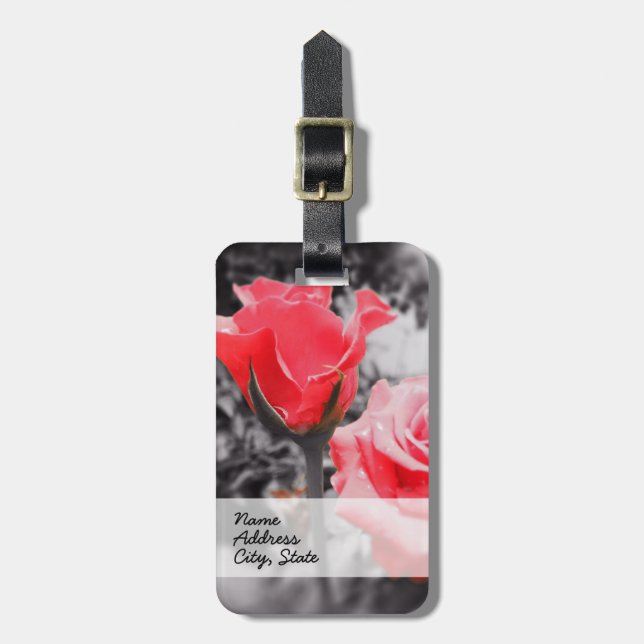 Romantic Roses Luggage Tag (Front Vertical)