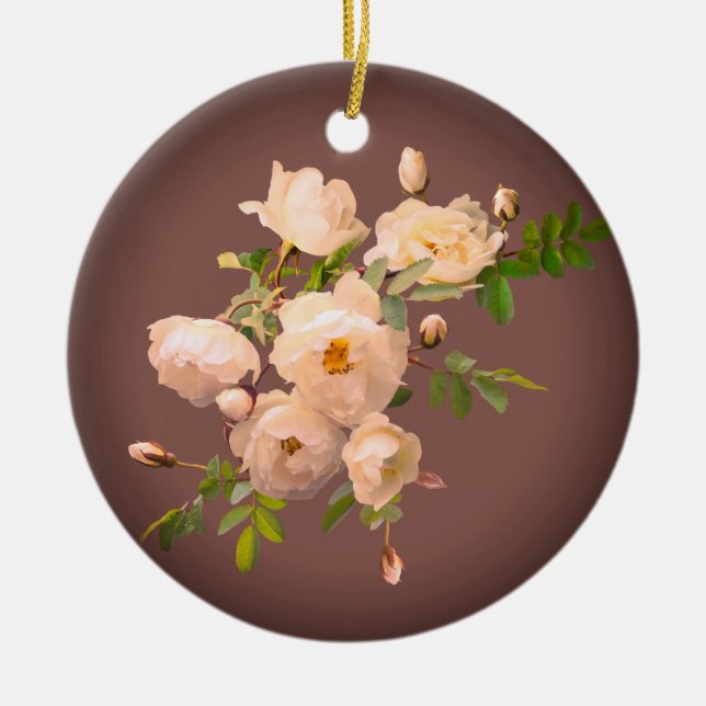 Romantic Roses Personalised  Ornament (Front)