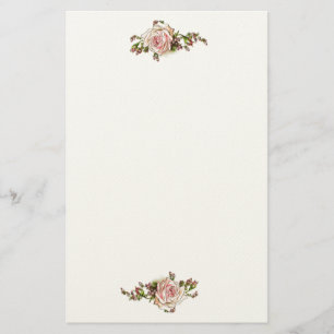 Romantic Roses Rosebuds Elegant Vintage Victorian Stationery