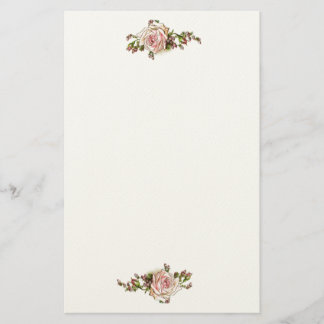 Romantic Roses Rosebuds Elegant Vintage Victorian Stationery