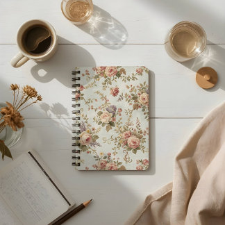 Romantic Roses & Wildflowers Vintage Garland Notebook