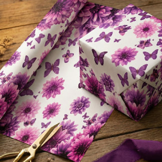 Romantic Rosy Floral Wrapping Paper