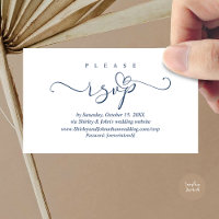 Romantic RSVP Wedding Invitation, via Website