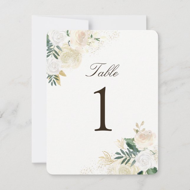 Romantic Rustic Woodland Table Number Cards (Front)