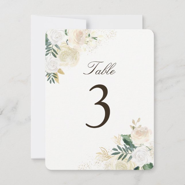 Romantic Rustic Woodland Table Number Cards (Front)
