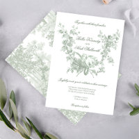 Romantic Sage Floral Wreath w/Lovebirds Wedding