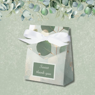 Romantic Sage Green Eucalyptus Wedding Favour Box